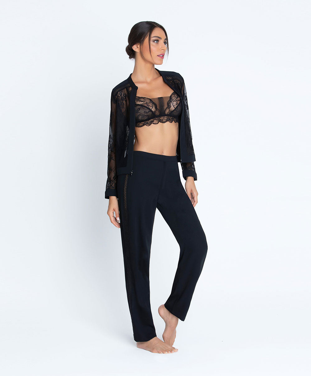 Veste de pyjama Lise Charmel Féérie Couture noir ALH3474-NO