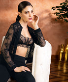 Veste de pyjama Lise Charmel Féérie Couture noir ALH3474-NO