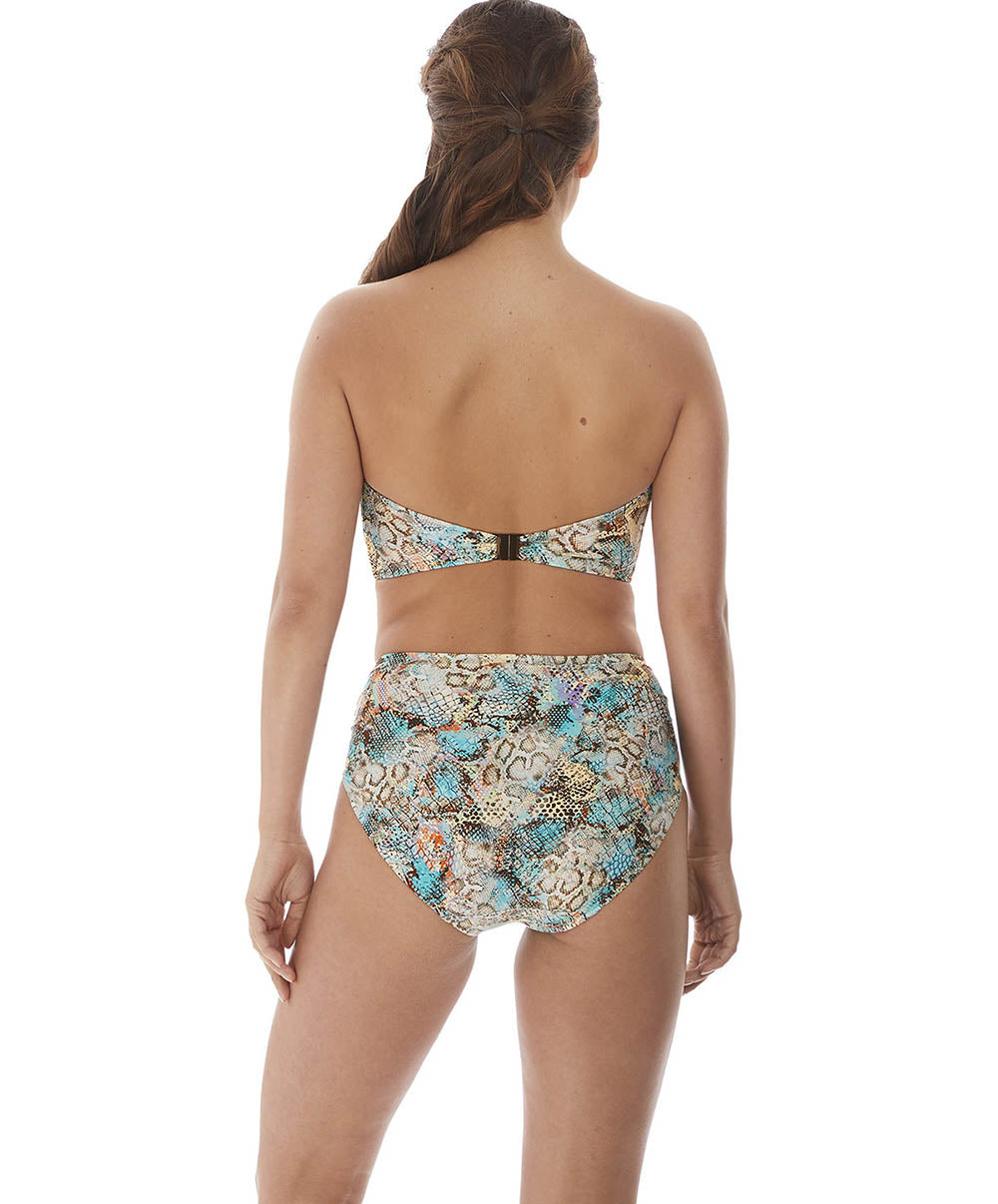 Maillot de bain bandeau twist armatures attache écharpe Fantasie swim Manila Iced aqua FS6772-ICA