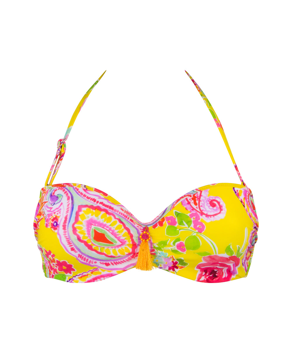 Maillot de bain bandeau coque La Holi Antigel jaune Antigel Bain EBB7134-JH