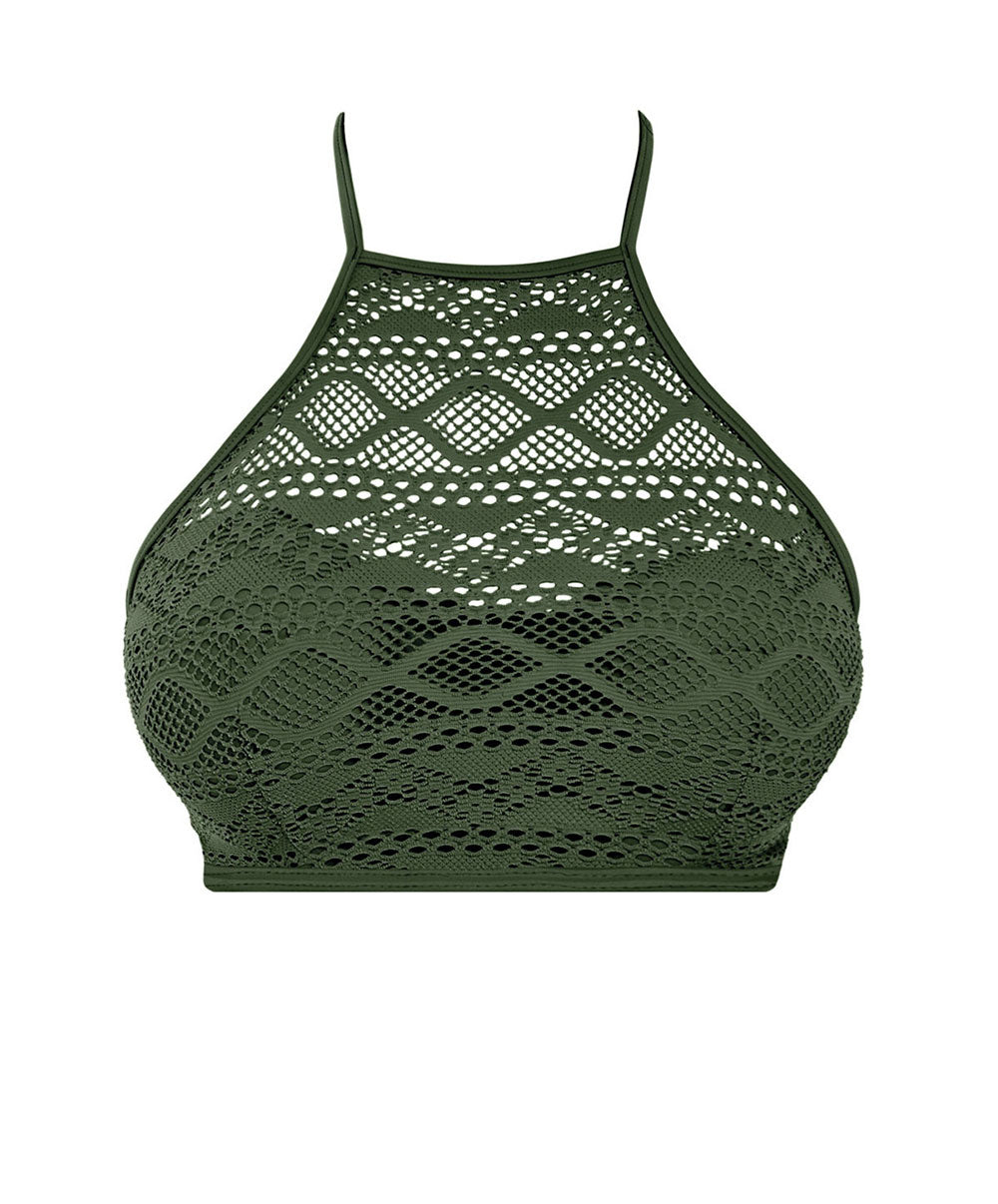 Maillot de bain bustier tour de cou "crop top" Freya swim Sundance Fern AS3973-FEN