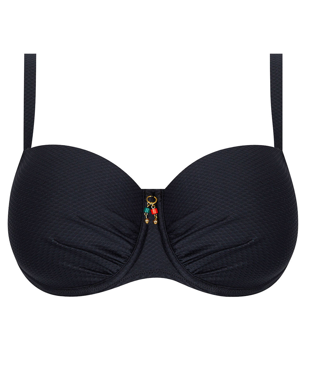 Maillot de bain grande taille coque La Vogueuse noir Antigel Bain FBB4007-NO 1