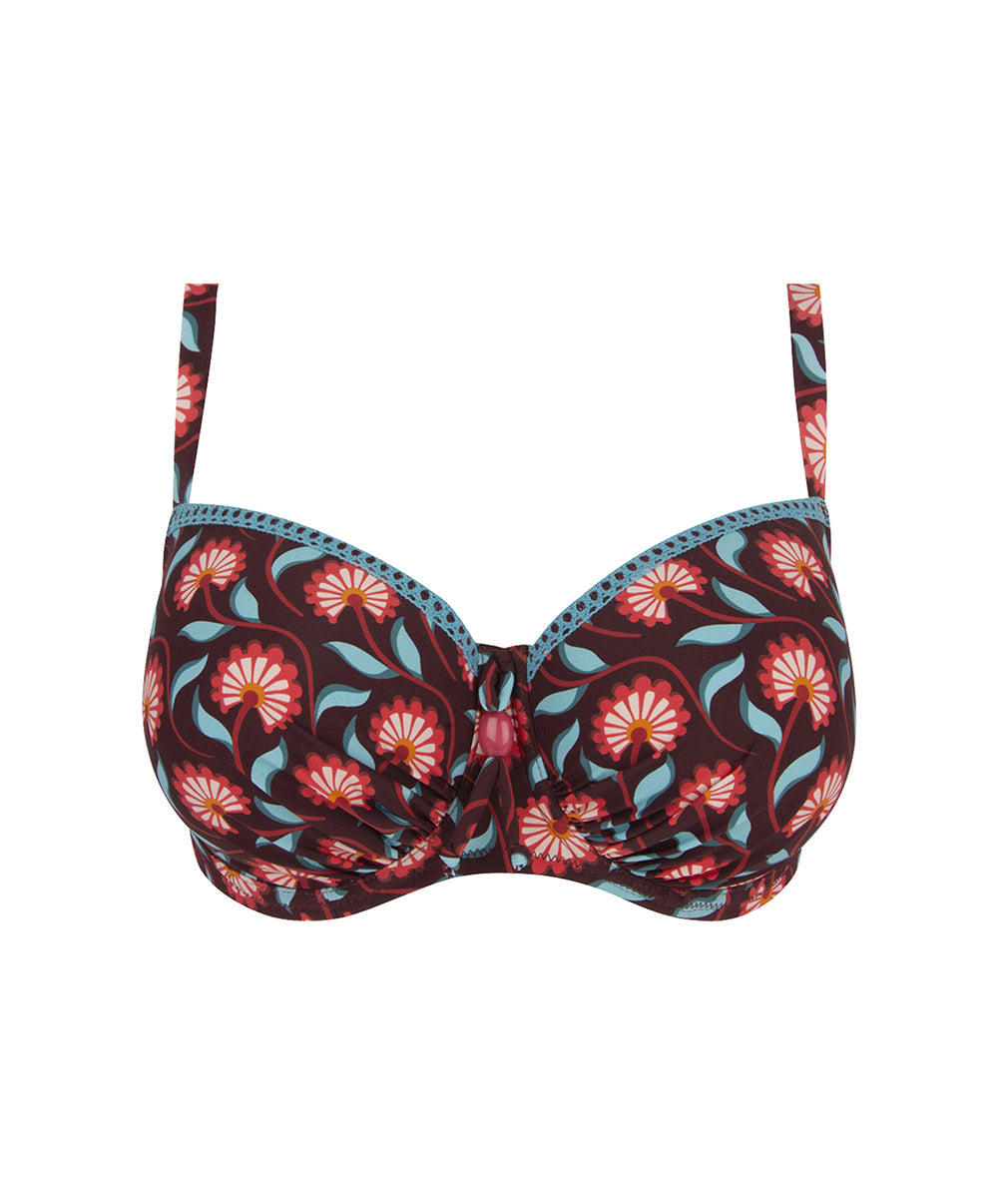 Maillot de bain grande taille coque La Muse Bohème prune Antigel Bain FBB4036-PB 10