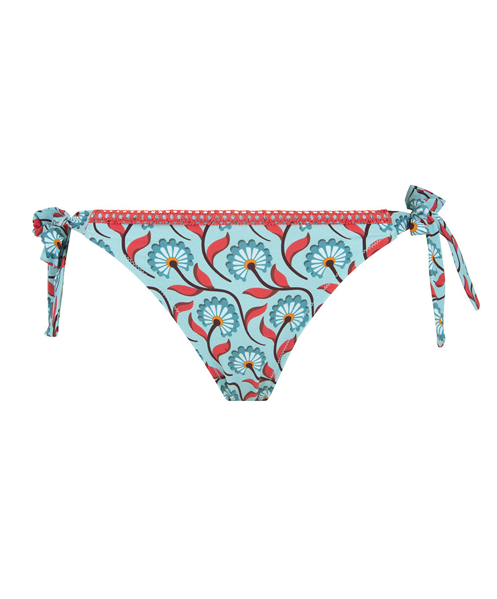 Maillot de bain slip à nouettes bikini La Muse Bohème azur Antigel Bain EBB0136-AB