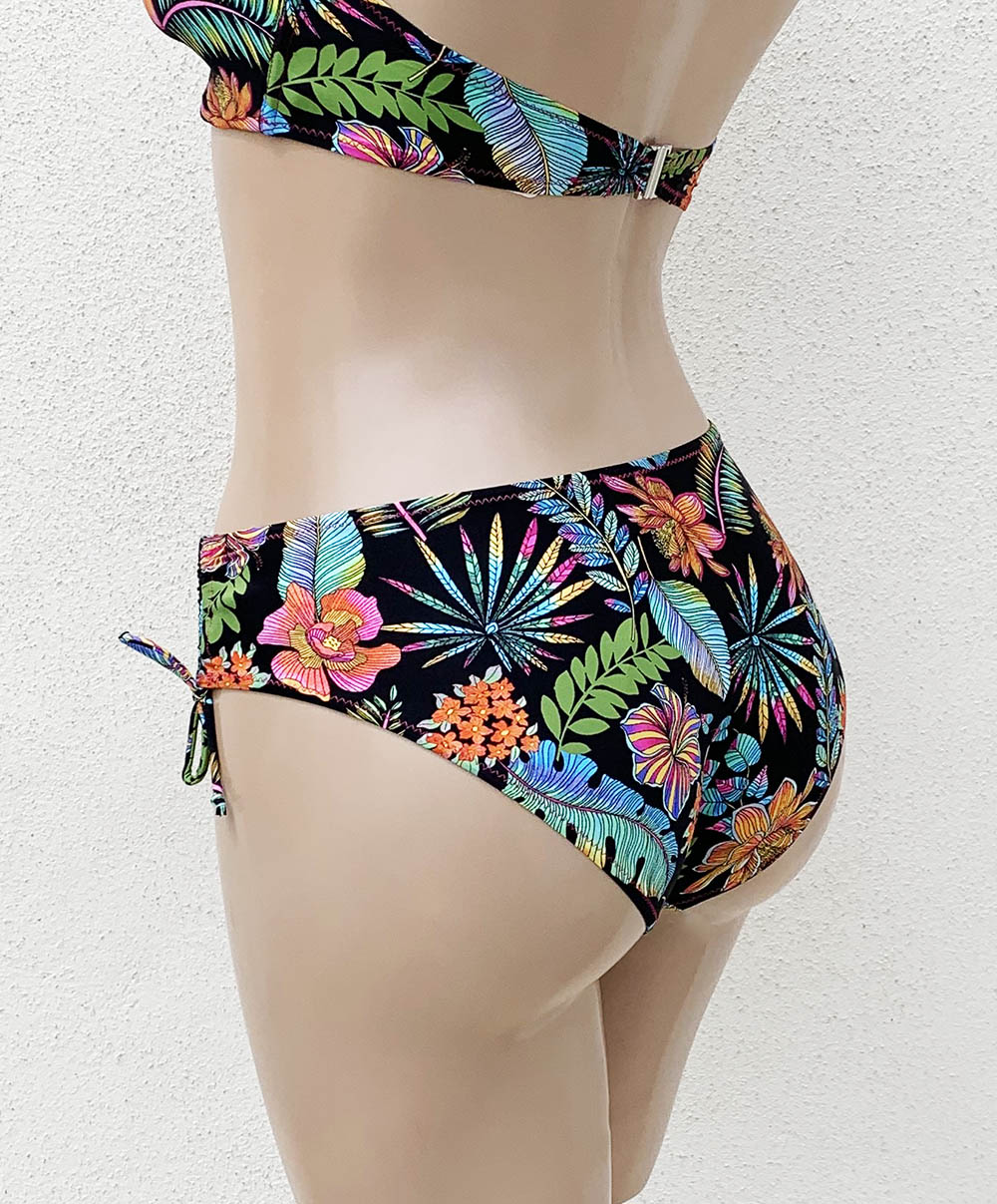 Bas de maillot de bain slip à coulisses La tropicale Noir Antigel Bain FBA0662-NT