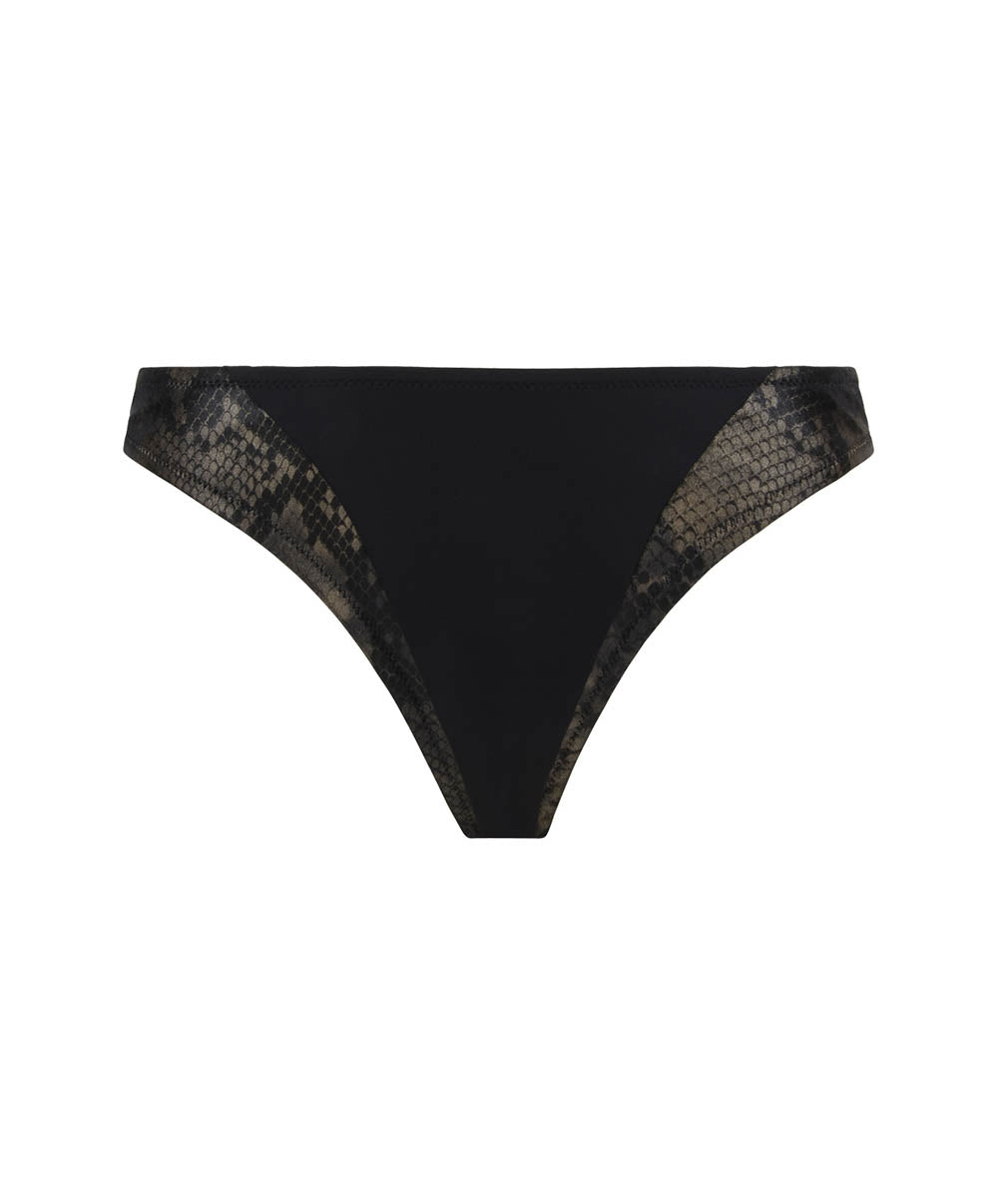 Bas de maillot de bain slip échancré La rebelle chic Python or Antigel Bain EBB0725-PO
