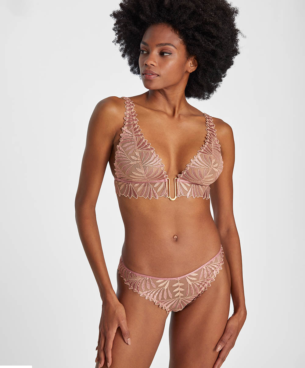 Slip italien Aubade x Iris Van Herpen Sensory illusion Silk rose Aubade RC27-SILR