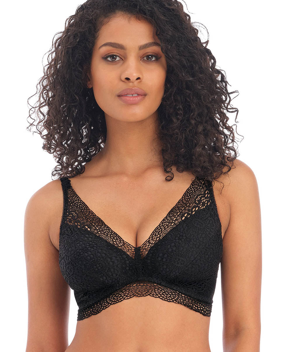 Soutien-gorge bustier sans armatures Freya Erin Noir AA3233-BLK
