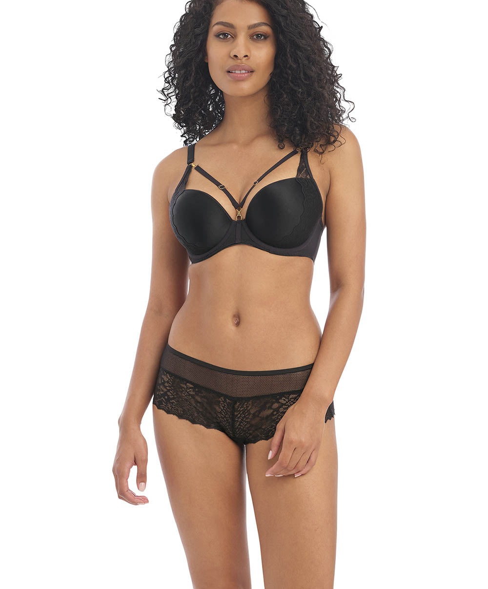 Soutien-gorge moulé plongeant Freya Temptress Noir AA400131-BLK