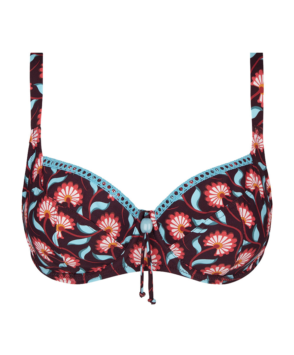 Soutien-gorge de bain corbeille grande taille La Muse Bohème prune Antigel Bain FBB3536-PB 10