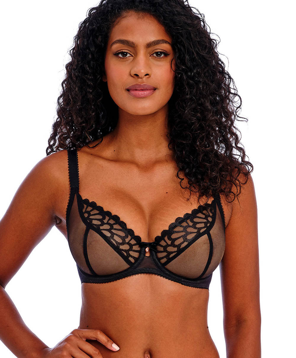 Soutien-gorge décolleté plongeant armature Freya Loveland Bombshell black AA401002-BOK