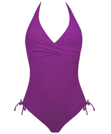 One piece swimsuit plunge back