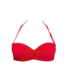 SWIMMING SUITS : Bandeau bra swim bikini top with moulded cups