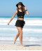 Short jupe de plage La Chiquissima noir Antigel Bain ESB0614 NO 1
