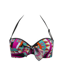 Bikini Tops : Bandeau bra swimwear bikini top with moulded cups