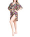 Robe de plage kimono La Muse en Fleurs bouquet radieux noir Antigel Bain ESB2830 BR 6