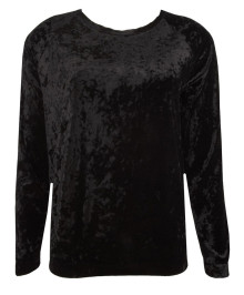 T-Shirt & Caraco : Velvet long sleeve pullover
