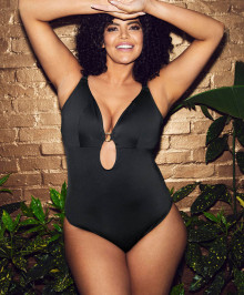 SWIMMING SUITS : Non wired plunge swimsuit
