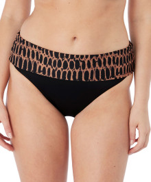 SWIMWEAR : Bikini swim briefs with fold adjustable waist