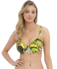 SWIMWEAR : Underwired Gathered Full Cup Bikini Top