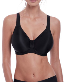 Full Coverage, Underwire : Moulded full cup bra with wires