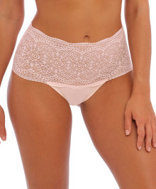 Invisible stretch high waisted brief with lace