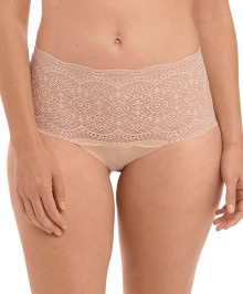 LINGERIE : Invisible stretch high waisted brief with lace