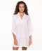 Tunique robe de plage blanche en coton col chemisier Lingadore Lingadore Bain LBA 7229 01