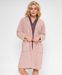 NIGHT LINGERIE : Fleece dressing gown 
