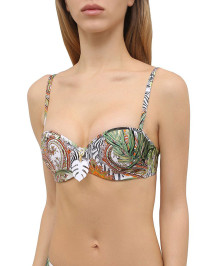 Bikini Tops : Swimming bandeau bra with moulded cups