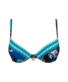 Moulded swimming  bra with a push effect