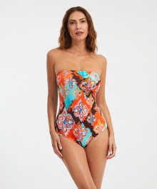 One-piece Swimsuit and Slimming : One-piece bustier swimsuit Sheila