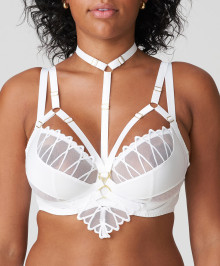 SPICY DETAILS : Sexy women harness cupless cage bra with straps