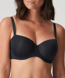 Half Cups, 3/4 Cups : Balcony padded bra underwired invisible smooth cups
