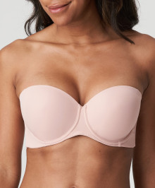 INVISIBLES : Bandeau padded bra underwired invisible removable straps smooth cups