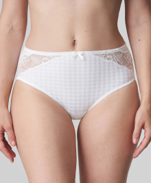 LINGERIE : High-waisted full briefs w. lace 