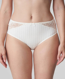 High-waisted full briefs w. lace