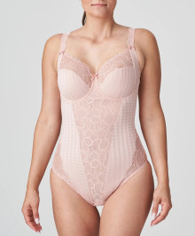 SHAPEWEAR, SLIMMING LINGERIE : Bodysuit with full cups shaping w. lace