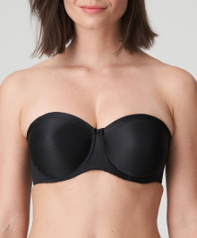 LINGERIE : Underwired bandeau smooth bra with removable straps invisible