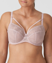 Full-cup underwired bra with embroideries
