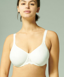 Full Coverage, Underwire : Full cup underwired moulded bra plus size