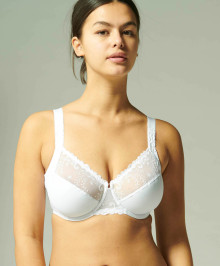 Full Coverage, Underwire : Plus size full cup bra underwired
