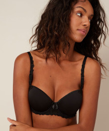 LINGERIE : Demi cup padded bra with wires Spacer