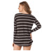 T shirt Manches Longues Noir et gris rayures Loungewear collection Skiny S 081886
