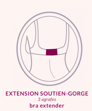 Extension 3 Agrafes 45mm Soutien gorge Acessoires basiques Soyelle Chair