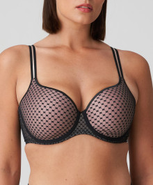 Full Coverage, Underwire : Plus size padded bra full coverage underwired heartshape neckline 