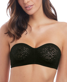 Invisible bandeau bra with multi-way straps