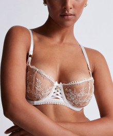 SEXY LINGERIE : Half-cup bra underwired