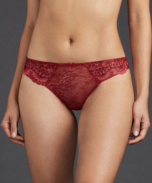 Tanga sexy Art of Ink french red Aubade TD26 FREN