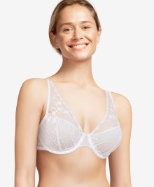 Full Coverage, Underwire : Spacer triangle plunge bra with wires